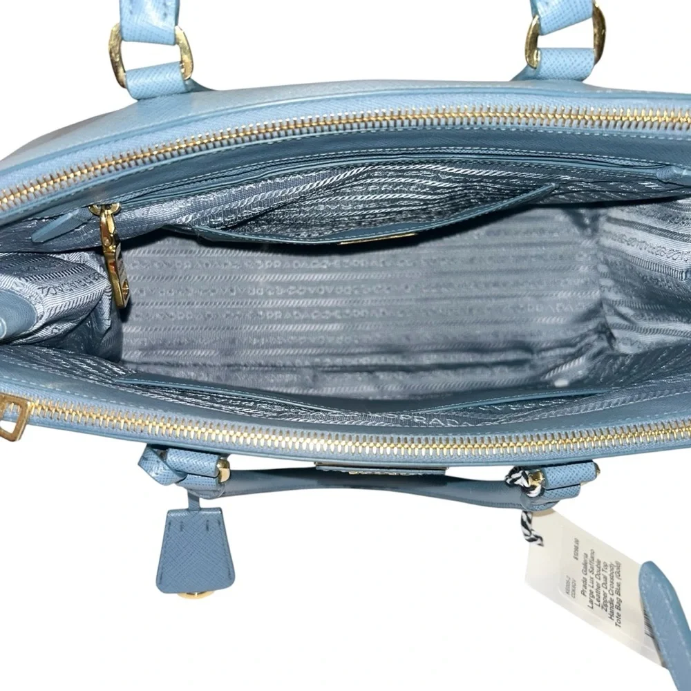 Prada Galleria Large Lux Saffiano Leather Double Zipper Dual Top Handle tote bag - Picture 7 of 8